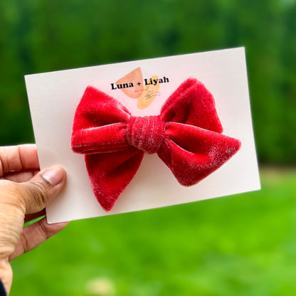 Hand Tied Bow - Sunset Coral