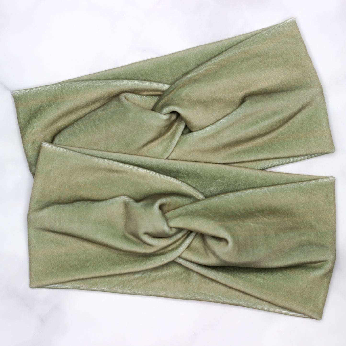 Twisted Headband - Velvet Green W/Muted Stripes - Adult Size