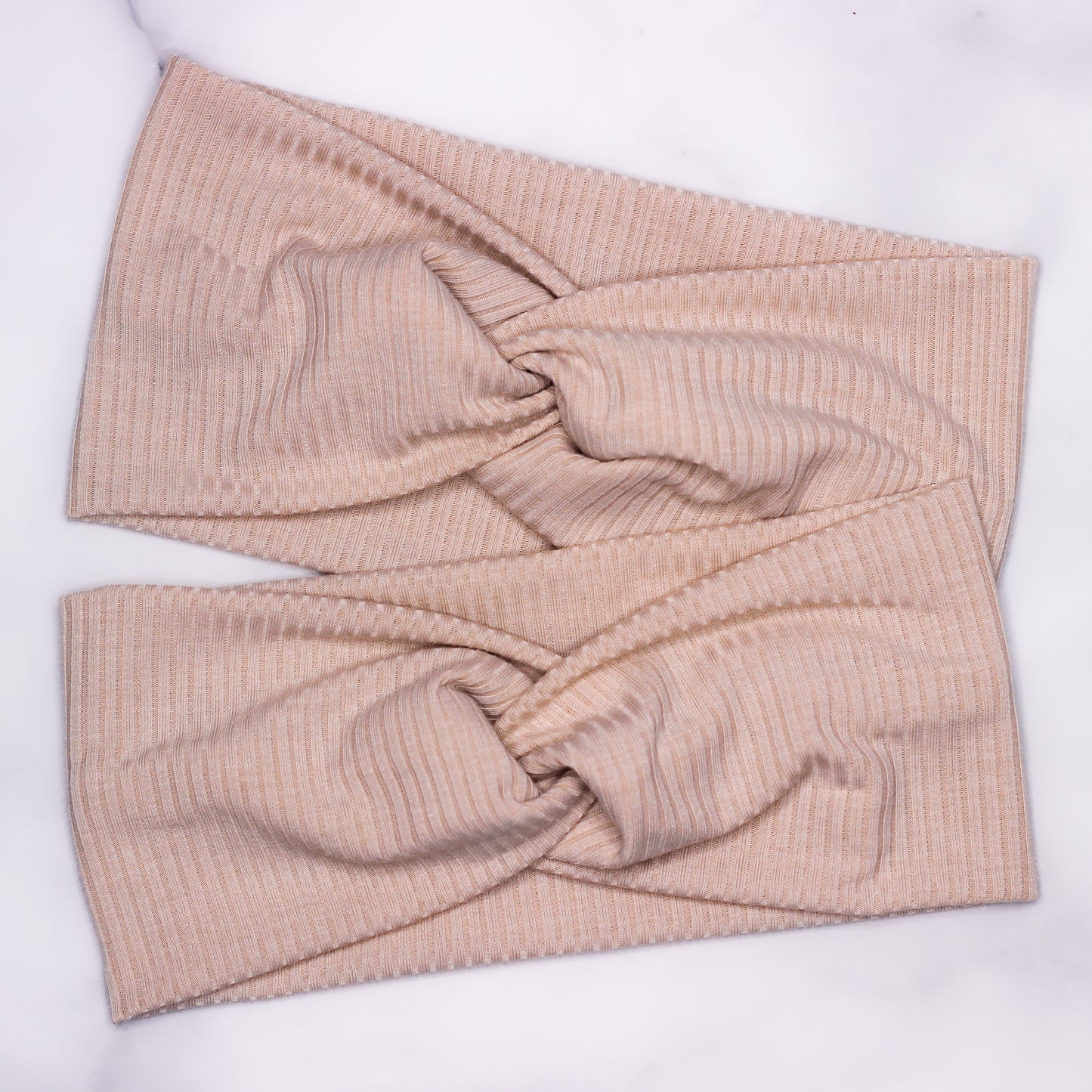 Twisted Headband - Ribbed Knit Solid Warm Taupe - Adult Size