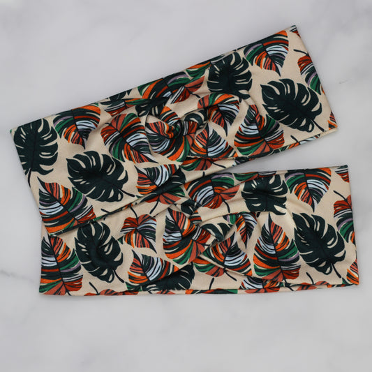 DBP Twisted Headband - Monstera Leaves - Adult Size