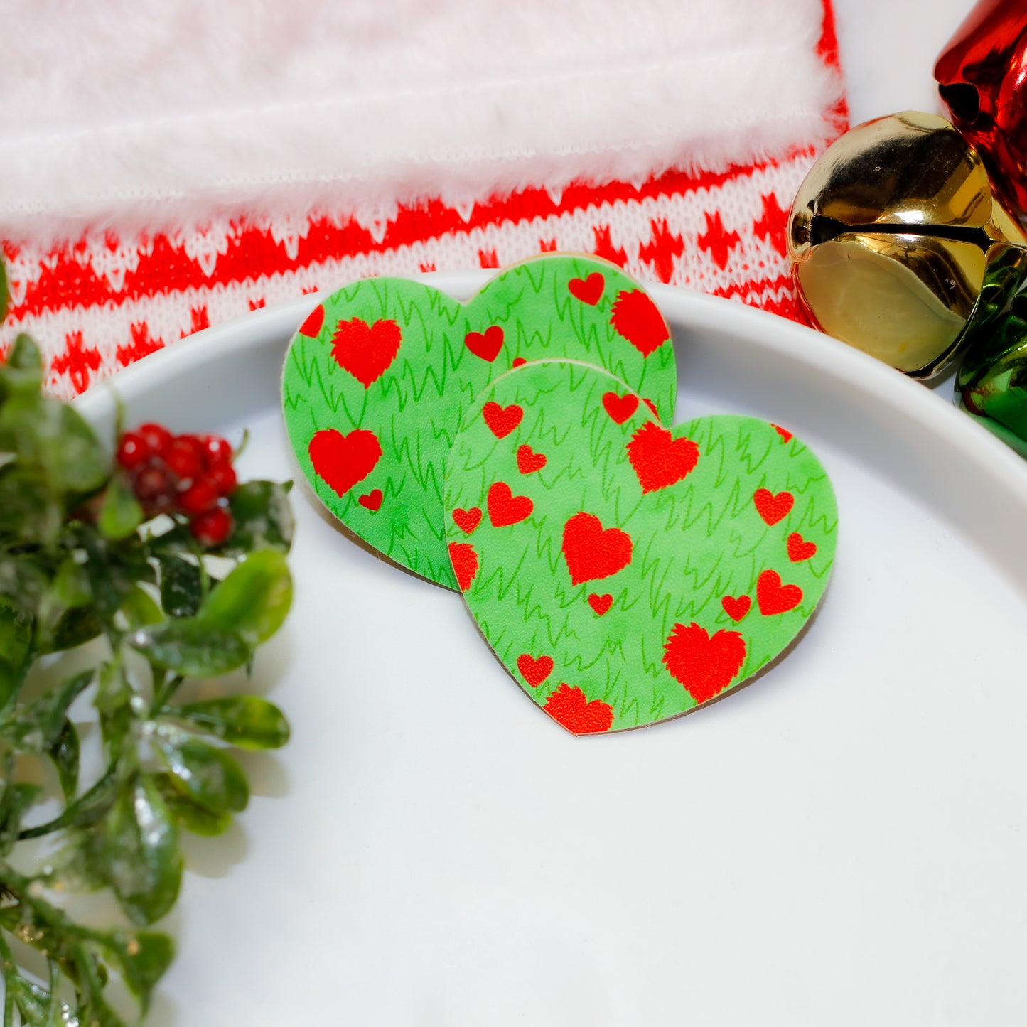 heart hair clip - fuzzy little heart