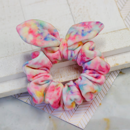 scrunchie - pastel tie dye w/bunny ears