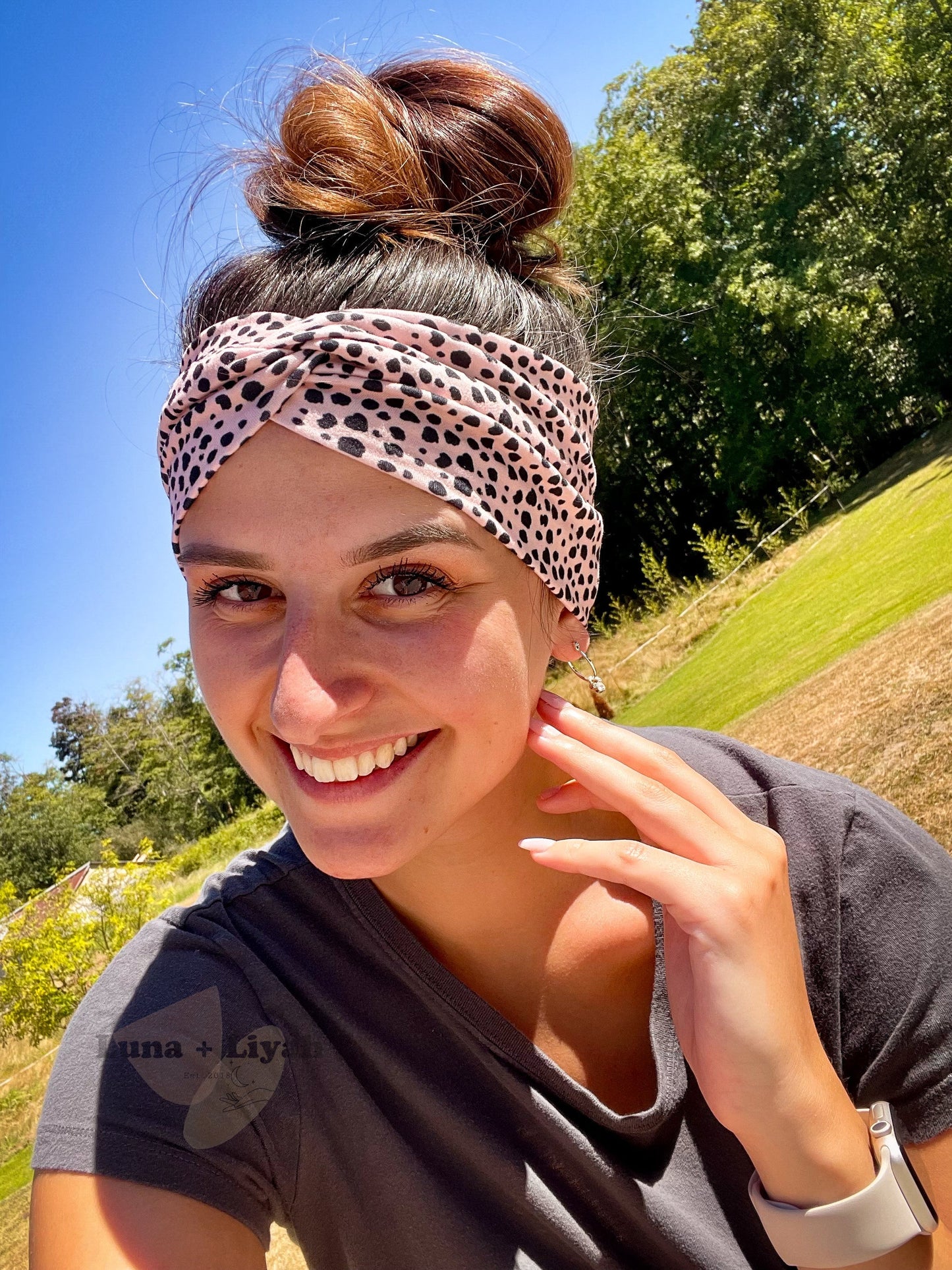 Twisted Headband - Distressed Coral  - Adult Size