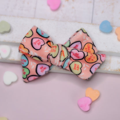 Hand Tied Bow - Candy Hearts