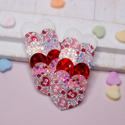 Stacked Heart Clip - Valentine Treat