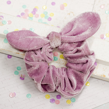 scrunchies - spring velvets purple