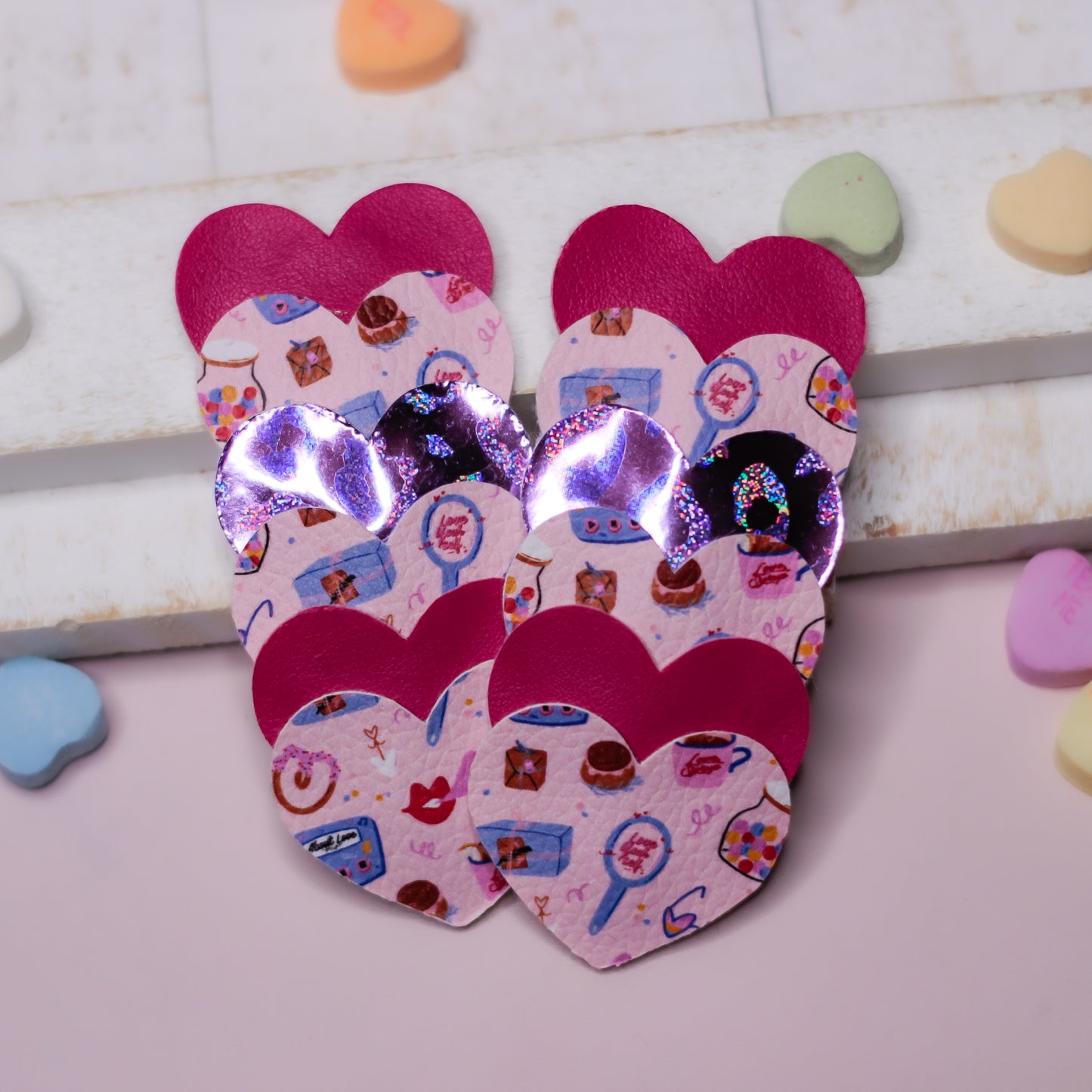 Stacked Heart Clip - Self Love