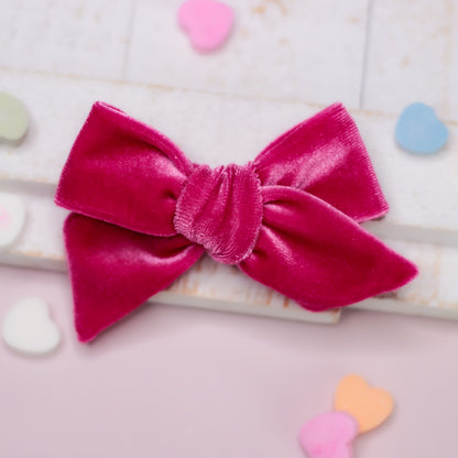 Hand Tied Bow - Hot Pink